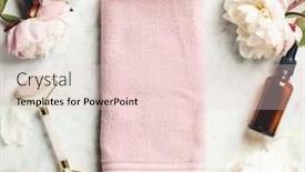  Presentation with beauty products - Slide deck enhanced with beauty-products-facial-roller-essential background and a lemonade colored foreground