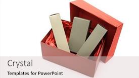  Presentation with beauty products - Cool new PPT theme with beauty products inside the box on white background backdrop and a soft green colored foreground