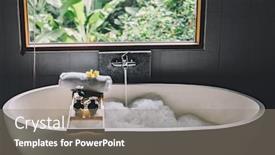  Presentation with beauty products - Audience pleasing presentation theme consisting of filled - beauty products on tray backdrop and a gray colored foreground