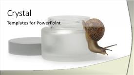  Presentation with beauty products - Cool new slide deck with beauty products slides - snail climbs backdrop and a white colored foreground
