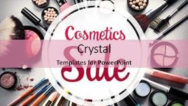  Presentation with beauty makeup - PPT layouts enhanced with beauty sale concept cosmetic background and a coral colored foreground