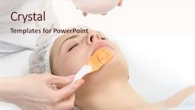  Presentation with beauty salon - Theme with beauty salon applying of alginate background and a lemonade colored foreground