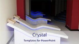  Presentation with beauty salon design - Beautiful presentation featuring beauty salon interior backdrop and a sky blue colored foreground