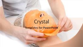  Presentation with beauty salon - Beautiful slide set featuring beauty salon removing of alginate backdrop and a coral colored foreground