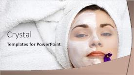  Presentation with beauty salon - Beautiful slide deck featuring beauty salon series facial mask backdrop and a white colored foreground