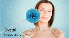  Presentation with science technology engineering mathematics - Theme with beauty science and future technology background and a light blue colored foreground