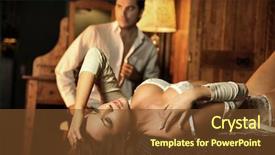  Presentation with sexy - Slides having beauty sexy woman lying on the bed background and a tawny brown colored foreground