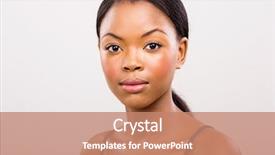  Presentation with black woman - Slides having beauty shot on plain background background and a coral colored foreground