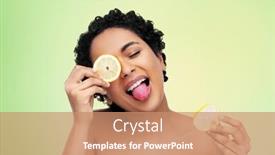  Presentation with skin care natural - PPT theme consisting of beauty-skin-care-and-detox background and a coral colored foreground