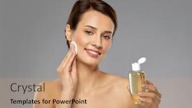  Presentation with skin care - Audience pleasing PPT layouts consisting of beauty-skin-care-and-people backdrop and a coral colored foreground