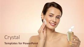  Presentation with skin care - Slides with beauty-skin-care-and-people background and a lemonade colored foreground