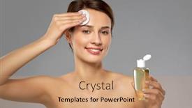  Presentation with skin care - Amazing PPT layouts having beauty-skin-care-and-people backdrop and a coral colored foreground