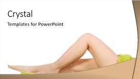  Presentation with perfect - Audience pleasing presentation theme consisting of beauty slimming - perfect female slim legs wrapped backdrop and a  colored foreground
