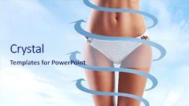  Presentation with body - Slide set enhanced with beauty slimming - sporty fit and beautiful body background and a sky blue colored foreground