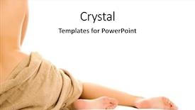  Presentation with weight loss woman showing - Presentation theme enhanced with beauty slimming - woman after shower background and a white colored foreground