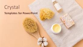  Presentation with natural soap - Amazing slide set having beauty-spa-and-wellness-concept backdrop and a lemonade colored foreground