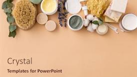  Presentation with natural soap - Beautiful PPT theme featuring beauty-spa-and-wellness-concept backdrop and a lemonade colored foreground