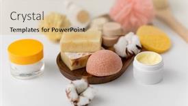  Presentation with wellness - Cool new PPT theme with beauty-spa-and-wellness-concept backdrop and a soft green colored foreground