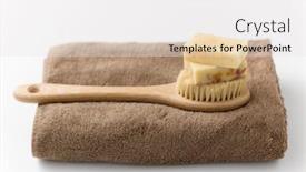  Presentation with natural soap - Beautiful presentation theme featuring beauty-spa-and-wellness-concept backdrop and a white colored foreground