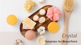  Presentation with spa concept - Presentation theme having beauty-spa-and-wellness-concept background and a soft green colored foreground