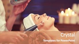  Presentation with face massage spa skin - Audience pleasing PPT layouts consisting of beauty spa cosmetology and technology backdrop and a coral colored foreground
