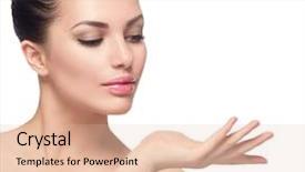  Presentation with beauty product - Colorful slide deck enhanced with beauty spa woman with perfect backdrop and a lemonade colored foreground