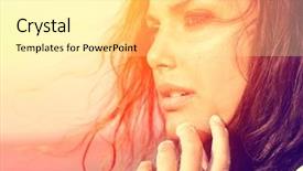  Presentation with summer sun - Theme enhanced with beauty sunshine girl portrait beautiful background and a blonde colored foreground