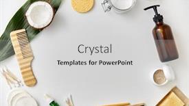  Presentation with eco sustainability - PPT theme featuring beauty-sustainability-and-eco-living background and a light gray colored foreground