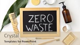  Presentation with beauty products - Amazing PPT theme having beauty-sustainability-and-eco-living backdrop and a lemonade colored foreground