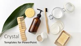  Presentation with eco sustainability - Beautiful presentation design featuring beauty-sustainability-and-eco-living backdrop and a lemonade colored foreground