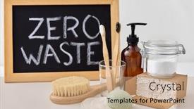  Presentation with eco sustainability - Colorful presentation design enhanced with beauty-sustainability-and-eco-living backdrop and a coral colored foreground