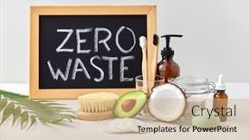  Presentation with beauty products - Cool new slide set with beauty-sustainability-and-eco-living backdrop and a coral colored foreground