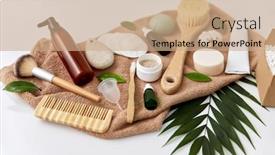  Presentation with eco sustainability - Amazing presentation having beauty-sustainability-and-eco-living backdrop and a coral colored foreground