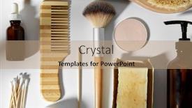  Presentation with beauty products - Presentation theme enhanced with beauty-sustainability-and-eco-living background and a coral colored foreground