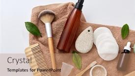  Presentation with eco sustainability - Colorful presentation theme enhanced with beauty-sustainability-and-eco-living backdrop and a coral colored foreground