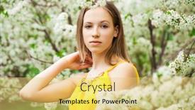  Presentation with cherry blossom - Presentation having beauty-teen-girl-in-yellow background and a yellow colored foreground