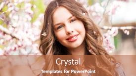  Presentation with pink beauty - Slide set enhanced with beauty-teen-girl-posing-near background and a red colored foreground