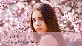  Presentation with pink beauty - Slides featuring beauty-teen-girl-posing-near background and a lemonade colored foreground