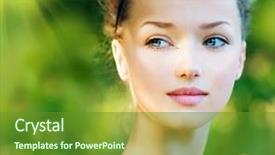  Presentation with girl model - Colorful slides enhanced with beauty teenage model spring girl backdrop and a tawny brown colored foreground