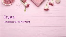  Presentation with pink beauty - Amazing slide deck having beauty therapy - beautiful spa composition on pink backdrop and a pink colored foreground