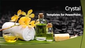  Presentation with spa concept - PPT theme enhanced with beauty therapy - spa and aromatherapy concept shot background and a  colored foreground