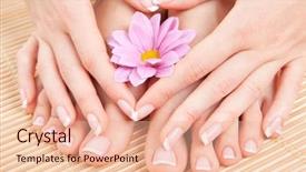  Presentation with manicure - Cool new presentation with beauty therapy manicure pedicure - care for beautiful woman legs backdrop and a lemonade colored foreground