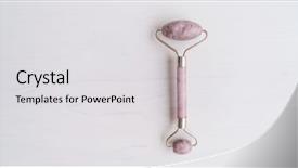  Presentation with pink rose - Presentation design consisting of beauty tool in pink jade background and a light gray colored foreground