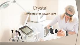  Presentation with laser beauty treatment - Theme with beauty-treatment-professional-in-laser background and a cream colored foreground