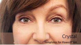  Presentation with old people - Beautiful PPT theme featuring beauty vision and old people backdrop and a coral colored foreground