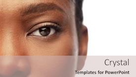  Presentation with african beauty - Presentation design enhanced with beauty-vision-and-people-concept background and a soft green colored foreground