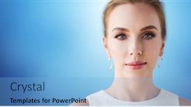  Presentation with white wedding - PPT theme enhanced with beauty wedding and people concept - face of beautiful woman or bride in white dress over blue background background and a light blue colored foreground