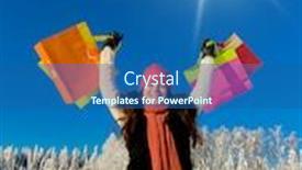  Presentation with joy - Beautiful presentation design featuring beauty-with-bags-midwinter-joy backdrop and a ocean colored foreground