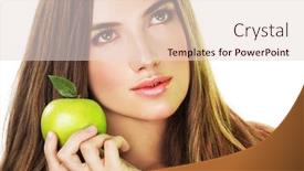  Presentation with green-beauty - Theme featuring beauty-with-green-apple background and a lemonade colored foreground