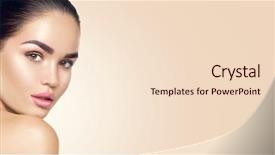  Presentation with skincare - Slide deck consisting of beauty woman face closeup beautiful background and a lemonade colored foreground